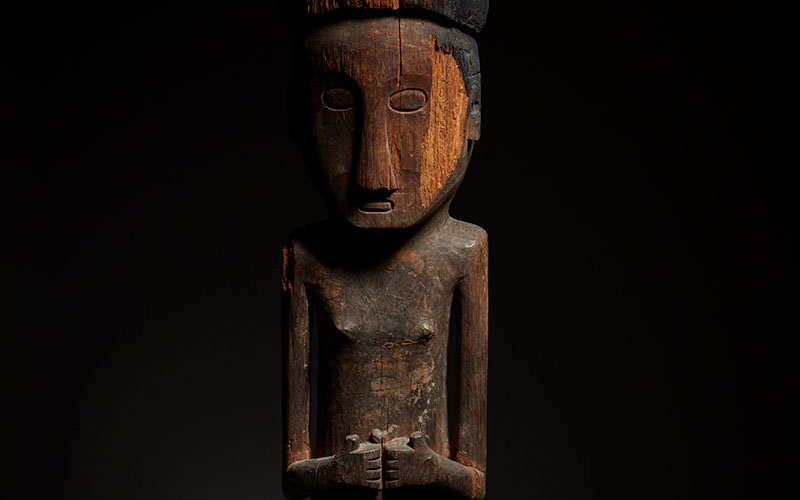 Ancestral Figure, Indonesia, Late 19th Century, Hand-carved Wood