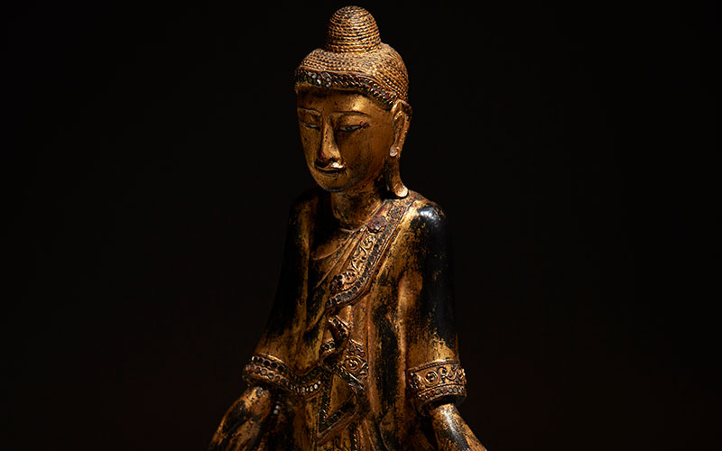 Standing Buddha on Lotus Throne, Burma, Early 20th Century